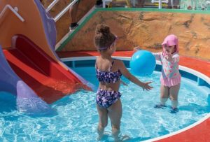 children pool water slide